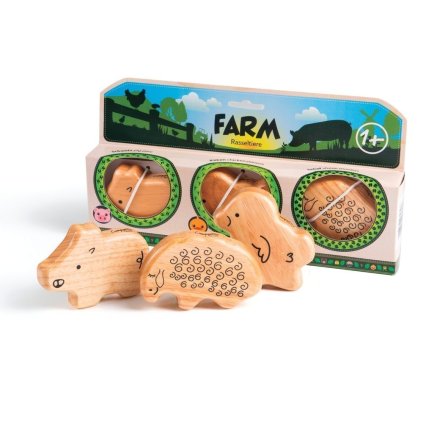 CAMPANILLA PERCUSSION SET ANIMAL SHAKERS 3 ks