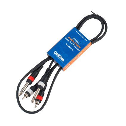 CASCHA Audio Cable Stereo 1 m 6,3 mm