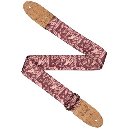 CASCHA CGS-VC1 Guitar Strap Vegan Cork Mauve Birds