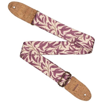 CASCHA CGS-VC4 Guitar Strap Vegan Cork Mauve Leaves