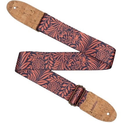 CASCHA CGS-VC7 Guitar Strap Vegan Cork Rose Jungle