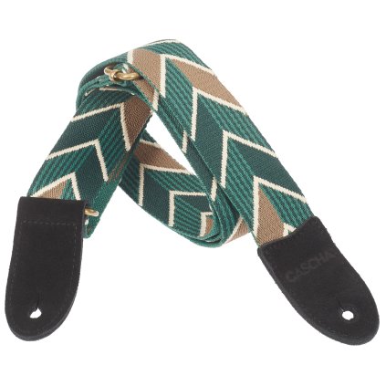 CASCHA CUS-JW2 Ukulele Strap Jacquard - Ethnic Green