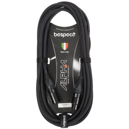 BESPECO Alpha Microphone Cable Neutrik  XLR M - XLR F 4.5 m
