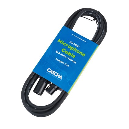 CASCHA Microphone Cable XLR 3 m