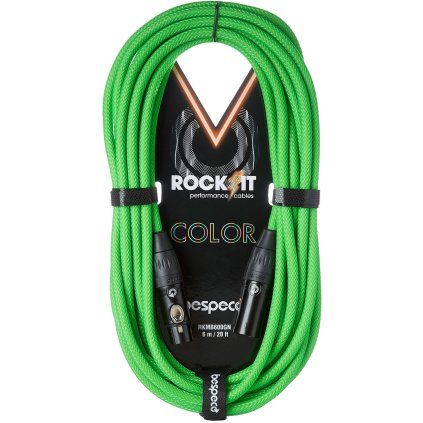 BESPECO Rockit Color Green 3m XLR