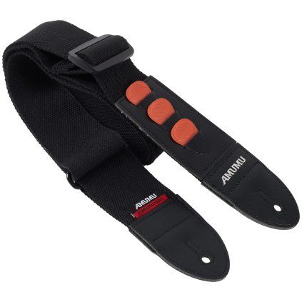 AMUMU Soft Cotton Pickholder Strap Black