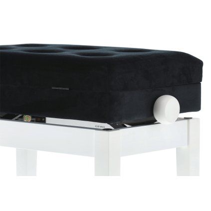 GEWA Piano stolička Deluxe Compartment BK/WH