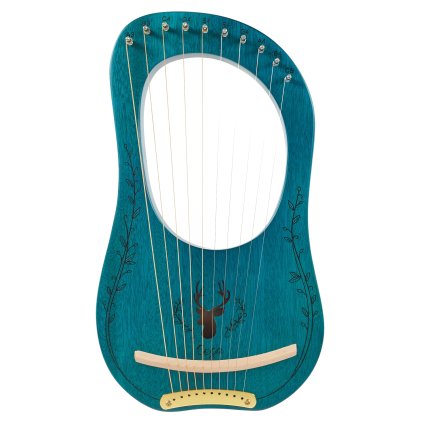 6648 cega lyre harp 10 strings blue