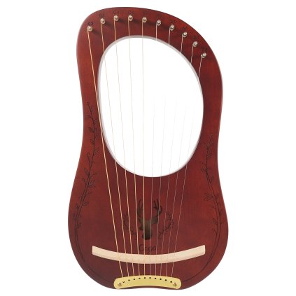 6651 cega lyre harp 10 strings coffee