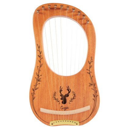 6654 cega lyre harp 10 strings natural