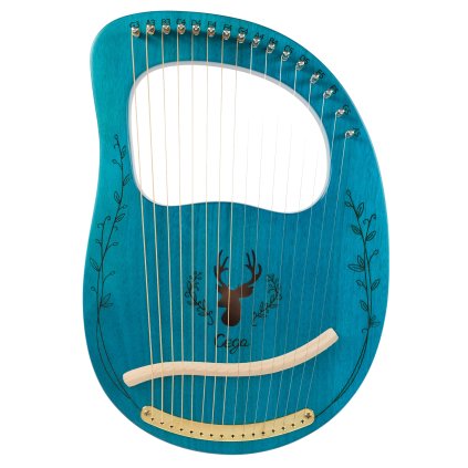 6657 cega lyre harp 16 strings blue