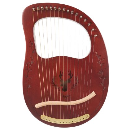 6660 cega lyre harp 16 strings coffee