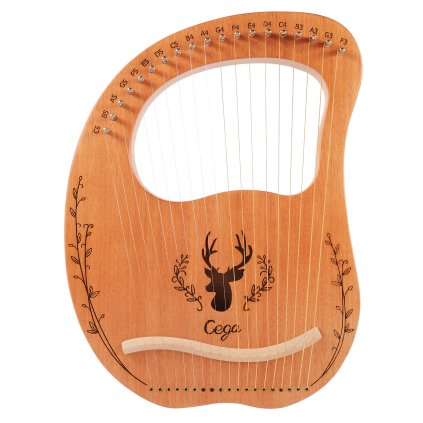 6669 cega lyre harp 19 strings natural