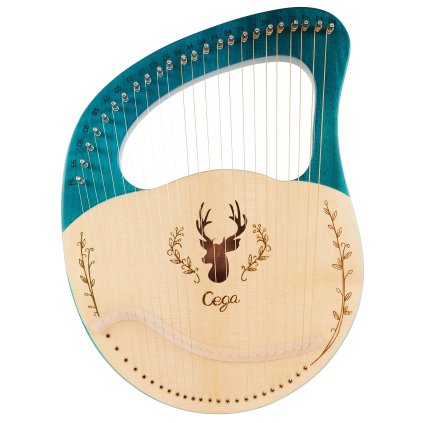 6678 cega lyre harp 24 string blue
