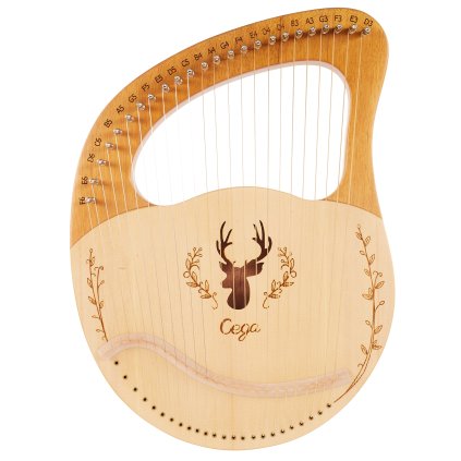 6681 cega lyre harp 24 string natural