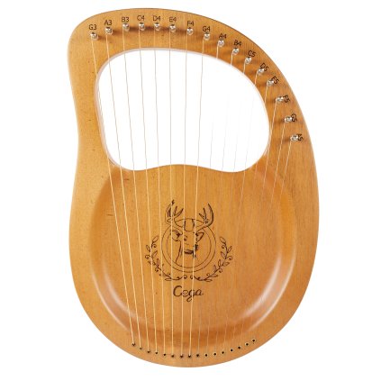 6687 cega lyre harp rounded 16 strings natural