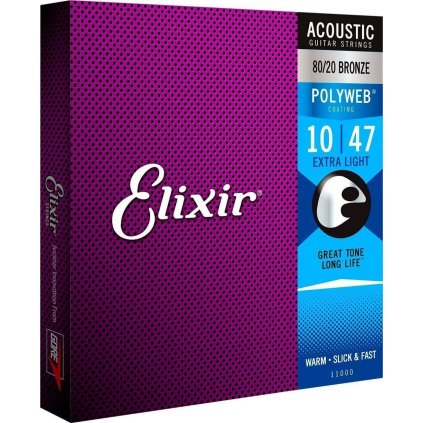 8190 elixir 11000 acoustic polyweb 80 20 bronze extra light