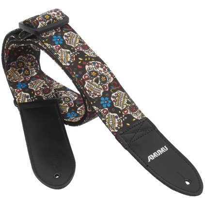 AMUMU Sugar Skull Multi-Color Denim Strap