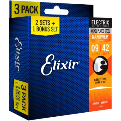 8322 elixir electric nanoweb 9 42 3 pack