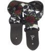 PERRI'S LEATHERS 7647 Polyester Skull Rose Strap
