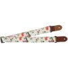 PERRI'S LEATHERS 7671 Ukulele Strap White Flowers