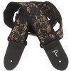 PERRI'S LEATHERS 7635 Jacquard Black/Gold Roses