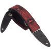 PRS 2" Guitar Strap Custom Jacquard Birds Fleur Red