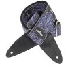 PRS 2" Guitar Strap, Custom Jacquard Birds Fleur, Violet