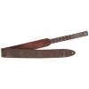 PRS 2.4" Padded Guitar Strap w/RAS, Custom Leather (Faux) Birds, Brown