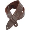 PRS 2.4" Padded Guitar Strap w/RAS, Custom Leather (Faux) Birds, Brown