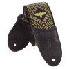 PRS Jacquard Hootenanny Guitar Strap Yellow & Black Birds