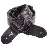 PERRI'S LEATHERS Faux Snake Skin Black