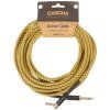 CASCHA Professional Line Guitar Cable, Angled, Tweed Natural, 9 m