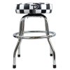 PERRI'S LEATHERS Checkered Bar Stool