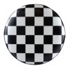 PERRI'S LEATHERS Checkered Bar Stool