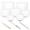 SELA Crystal Singing Bowl Set Frosted - 440 Hz