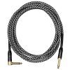 CASCHA Professional Line Guitar Cable Angled Tweed Black 9 m