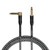 CASCHA Professional Line Guitar Cable, Angled, Tweed Black, 9 m