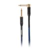CASCHA Professional Line Guitar Cable, Angled, Tweed Blue, 9 m