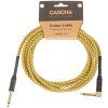 CASCHA Professional Line Guitar Cable, Angled, Tweed Natural, 3 m