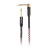 CASCHA Professional Line Guitar Cable, Angled, Tweed Red, 6 m