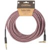 CASCHA Professional Line Guitar Cable, Angled, Tweed Red, 9 m