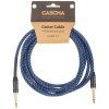 CASCHA Professional Line Guitar Cable, Straight, Tweed Blue, 3 m