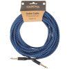 CASCHA Professional Line Guitar Cable, Straight, Tweed Blue, 9 m