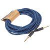 CASCHA Professional Line Guitar Cable Straight Tweed Blue 9 m
