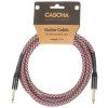 CASCHA Professional Line Guitar Cable Straight Tweed Red 3 m