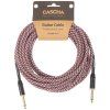 CASCHA Professional Line Guitar Cable Straight Tweed Red 6 m