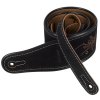 AMUMU Embroidered Totem Suede Strap Black