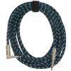 AMUMU Woven Instrument Cable Blue Angled 5 m
