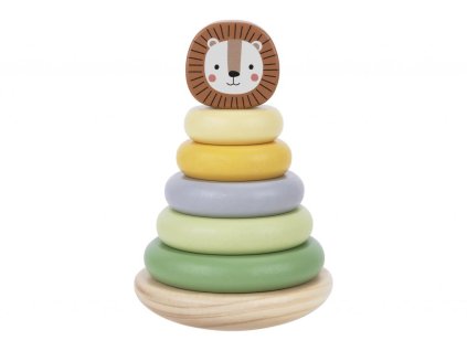 1102801 tooky toy nasadzovacie kruzky lev pastel